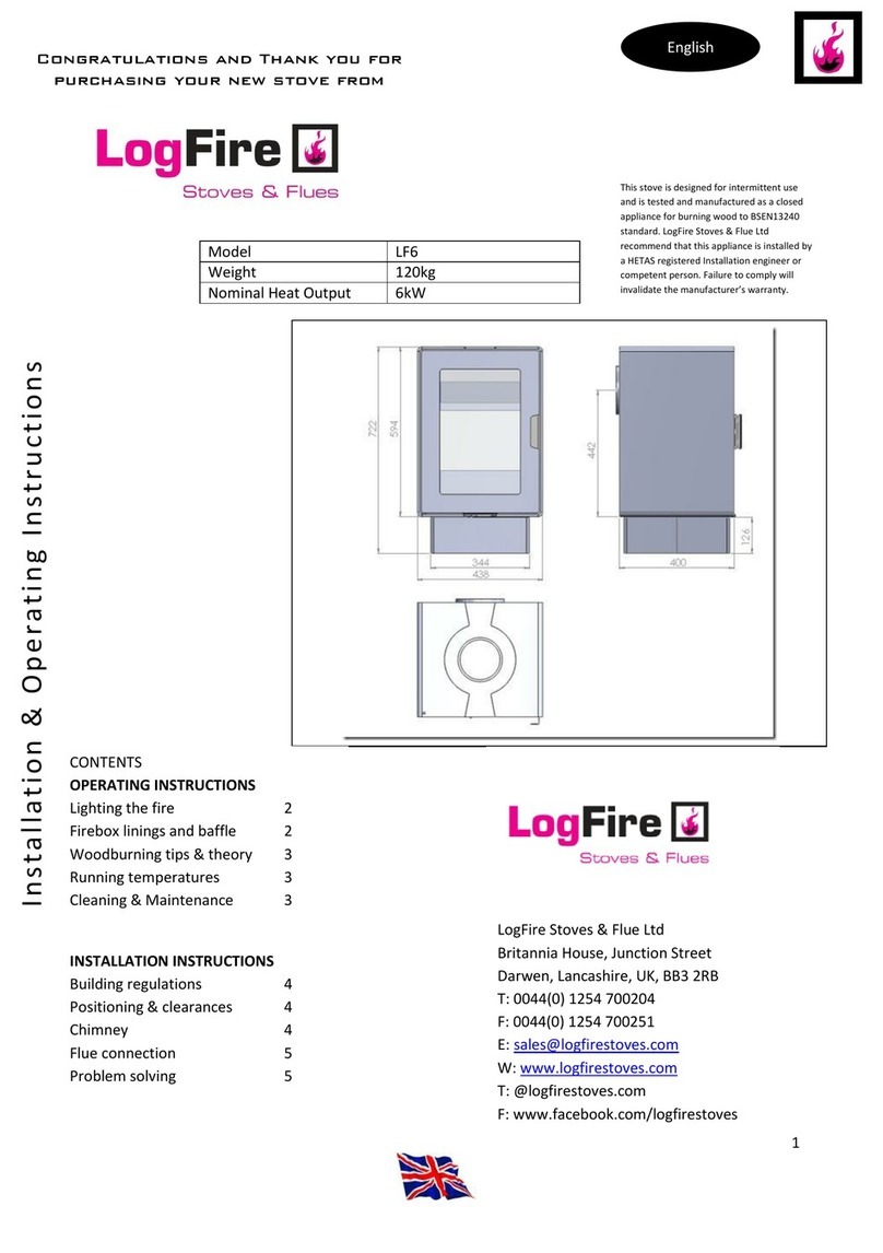 LogFire LF6 Installation & operating instructions