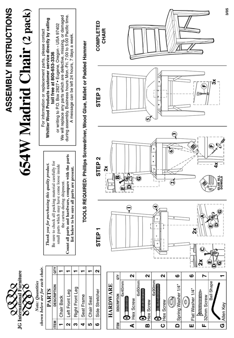 JG 654W Madrid Assembly instructions