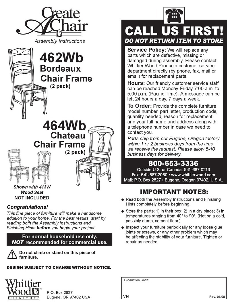 Create Achair 464Wb Assembly instructions