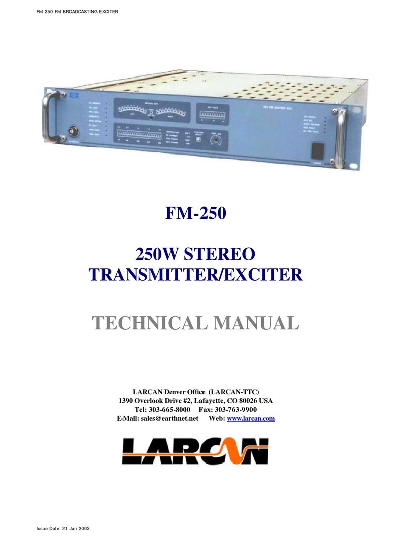 Larcan FM-250 Technical manual