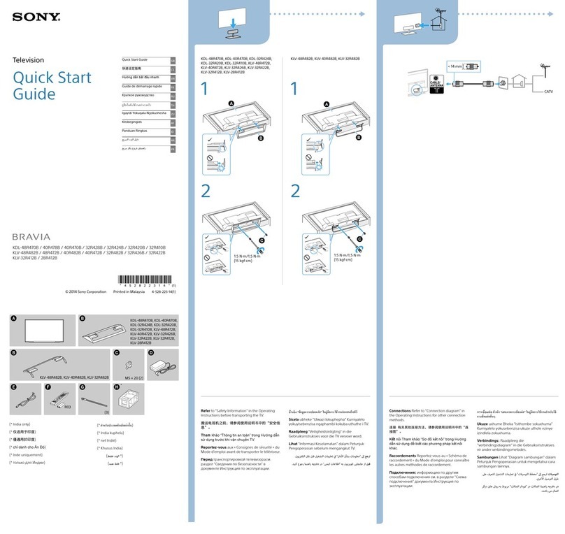 Sony Bravia KDL-40R470B User manual Sony Bravia KDL-40R470B User manual
