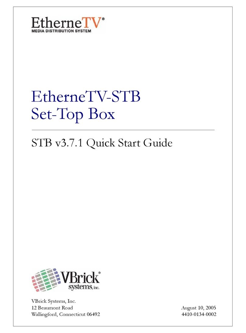 VBrick Systems EtherneTV-STB quick start guide