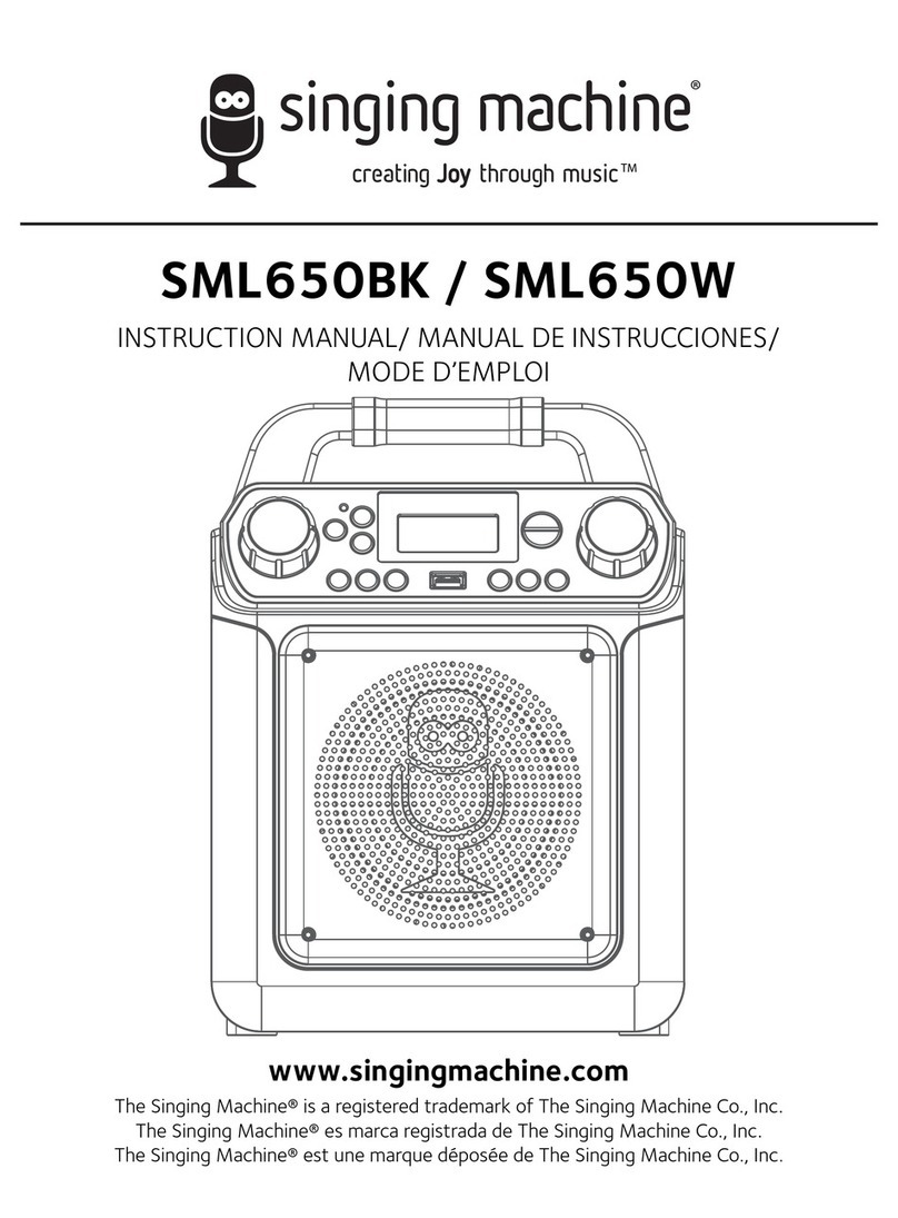The Singing Machine SML650BK instruction manual