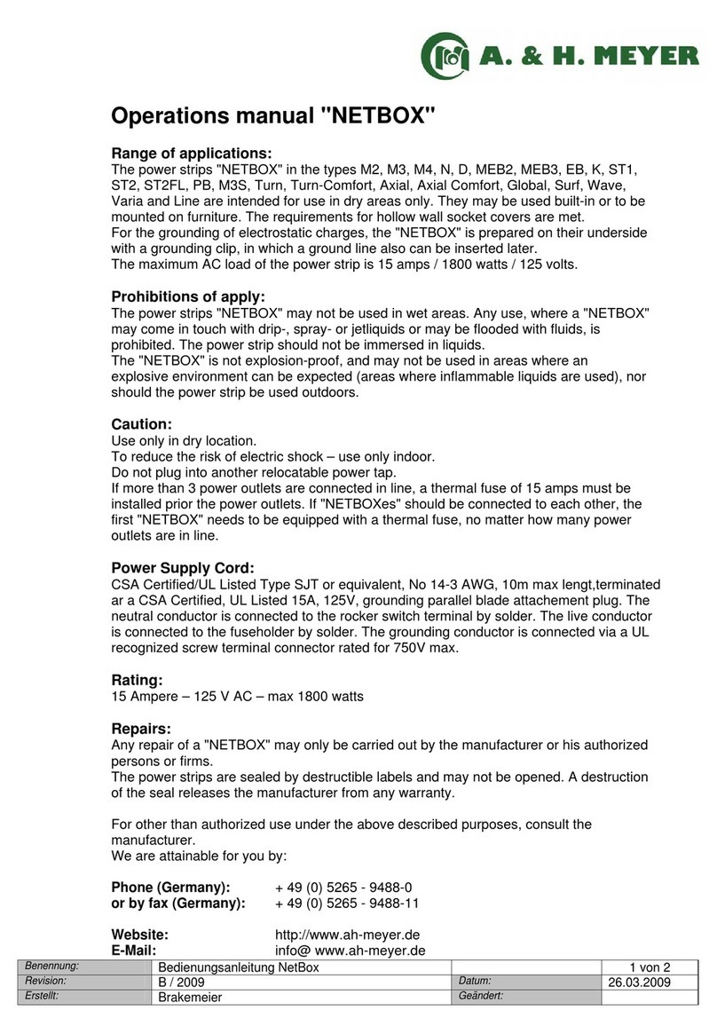 A. & H. Meyer NETBOX M2 Installation manual