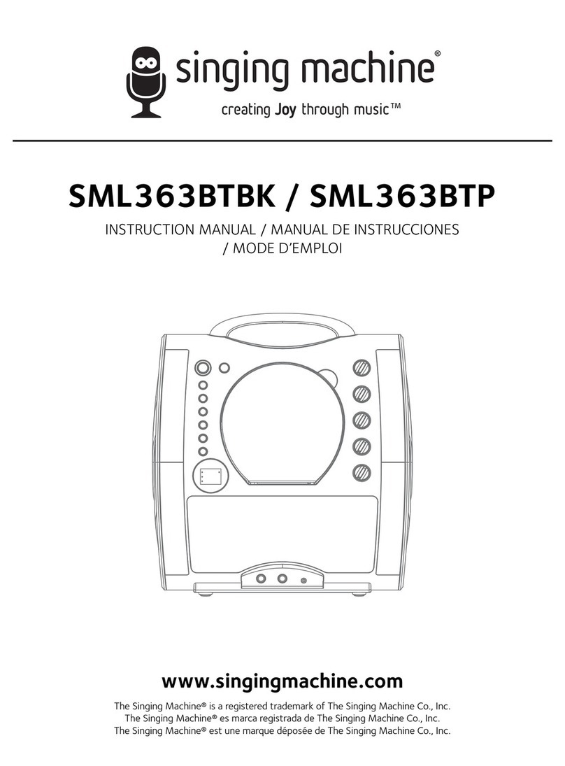 The Singing Machine SML363BTBK User manual