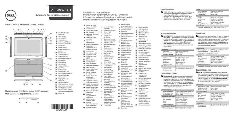 Dell Latitude 10 - ST2 Owner's manual Dell Latitude 10 - ST2 Owner's manual