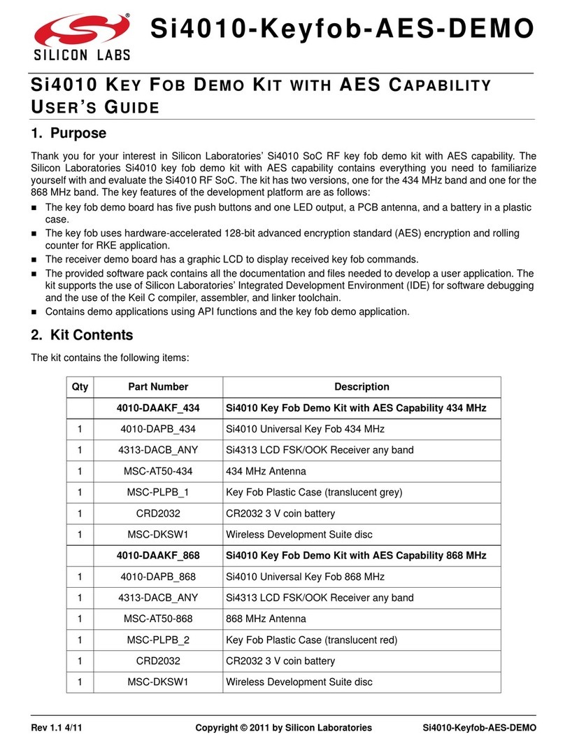 Silicon Laboratories Si4010 Series User manual