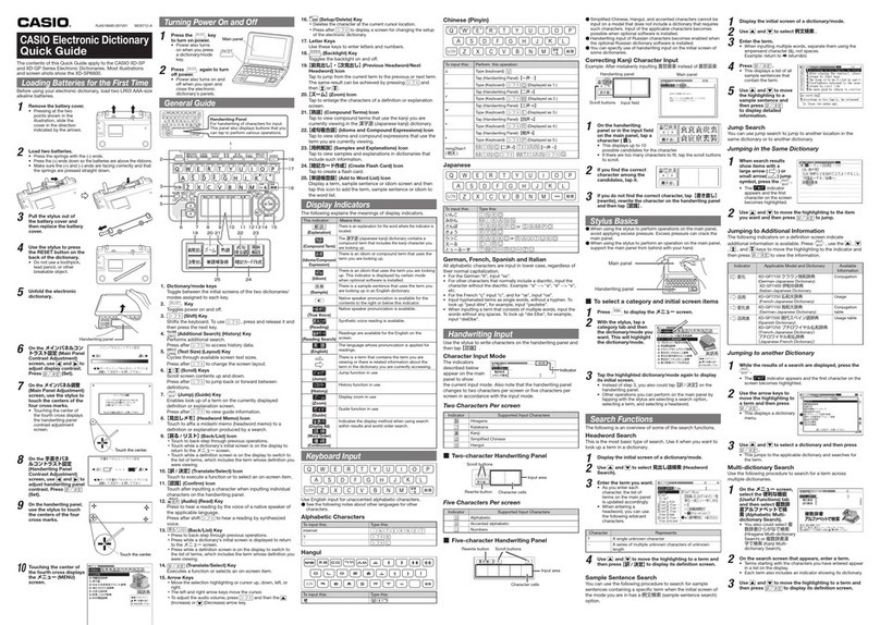 Casio XD-SP6600 User manual