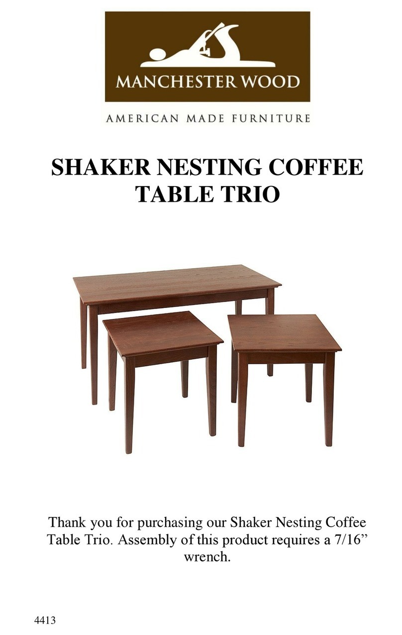 MANCHESTER WOOD SHAKER NESTING COFFEE TABLE TRIO Assembly instructions