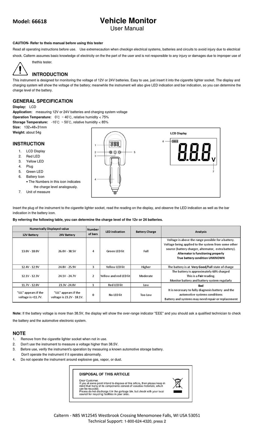 Calterm 66618 user manual