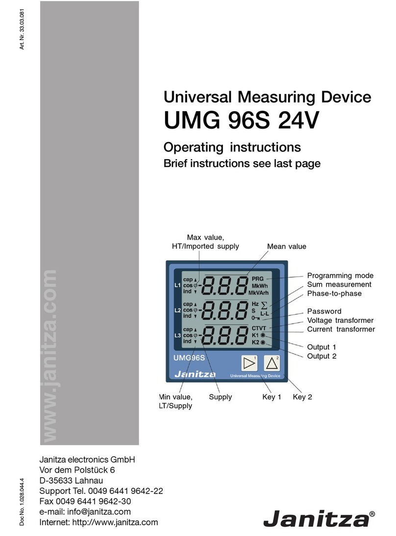 janitza UMG 96S 24V operating instructions