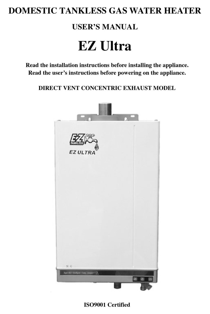 EZ TANKLESS EZ Ultra user manual