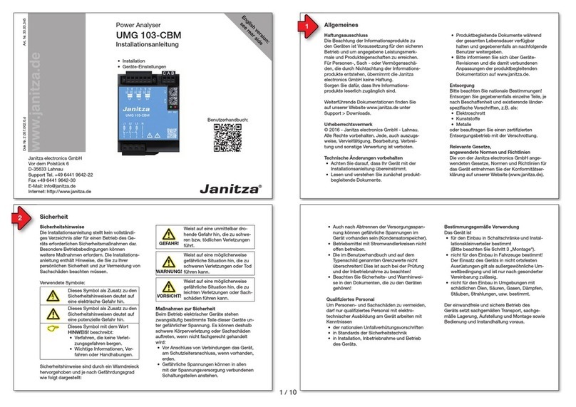 janitza UMG 103-CBM User manual