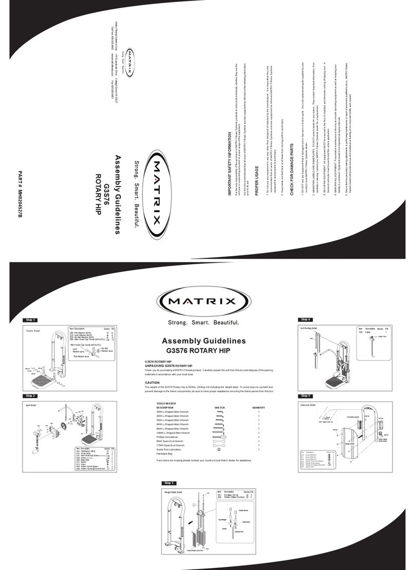 Matrix G3S76 Assembly guidelines