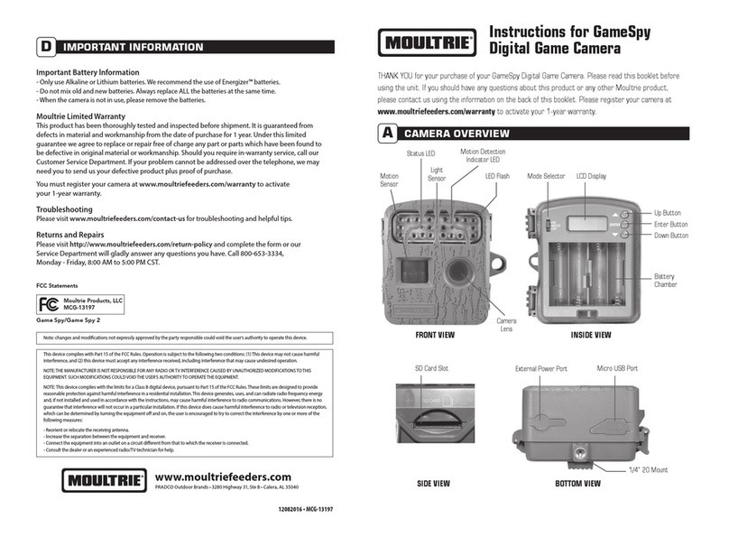 Moultrie GameSpy User manual