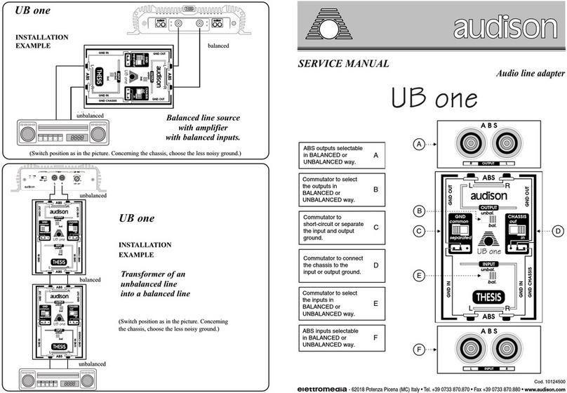 Audison UB one Service manual