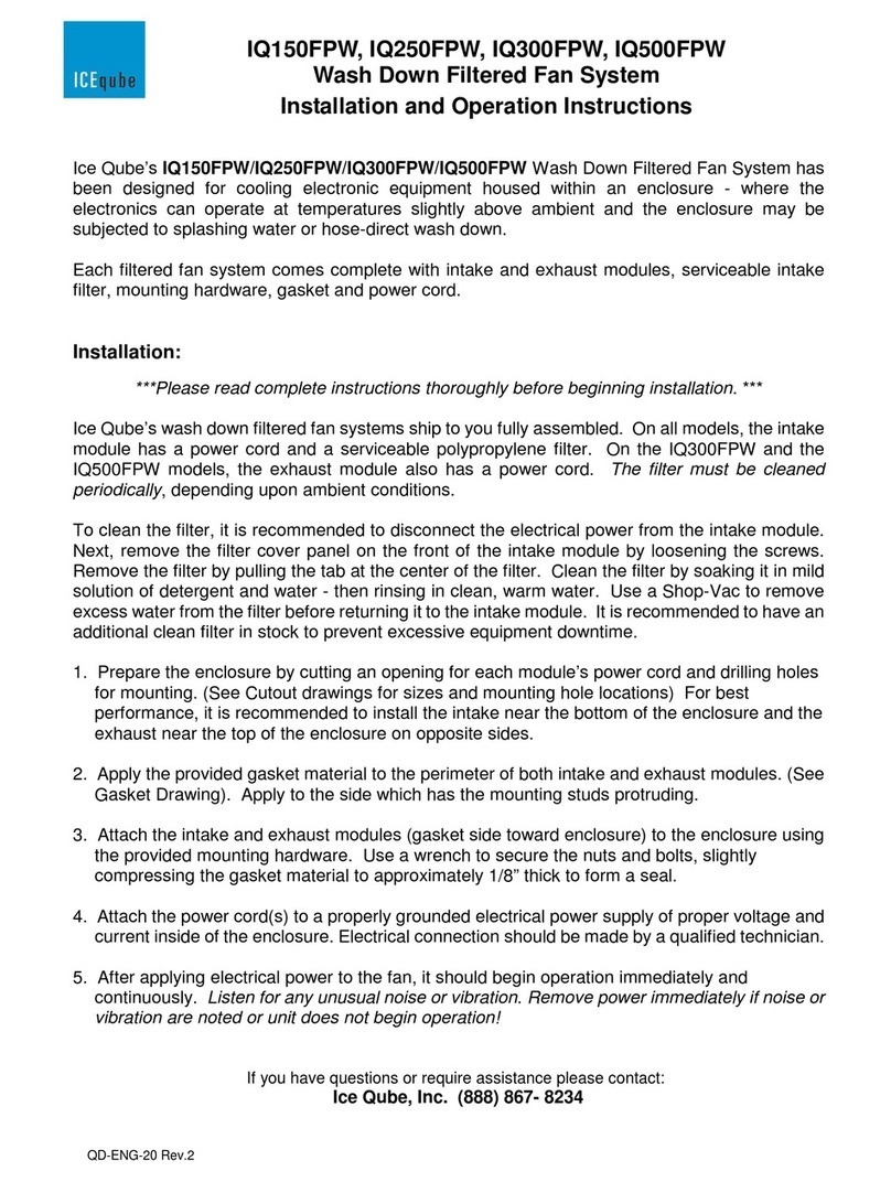 Ice Qube IQ150FPW Installation and operation instructions Ice Qube IQ150FPW Installation and operation instructions