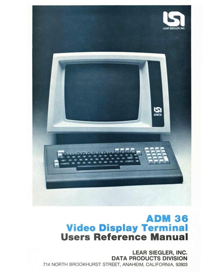 Lear Siegler ADM 36 User's reference manual