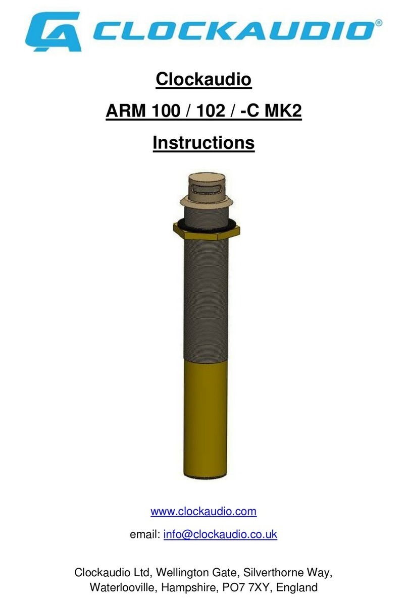 Clockaudio ARM 102-C MK2 User manual