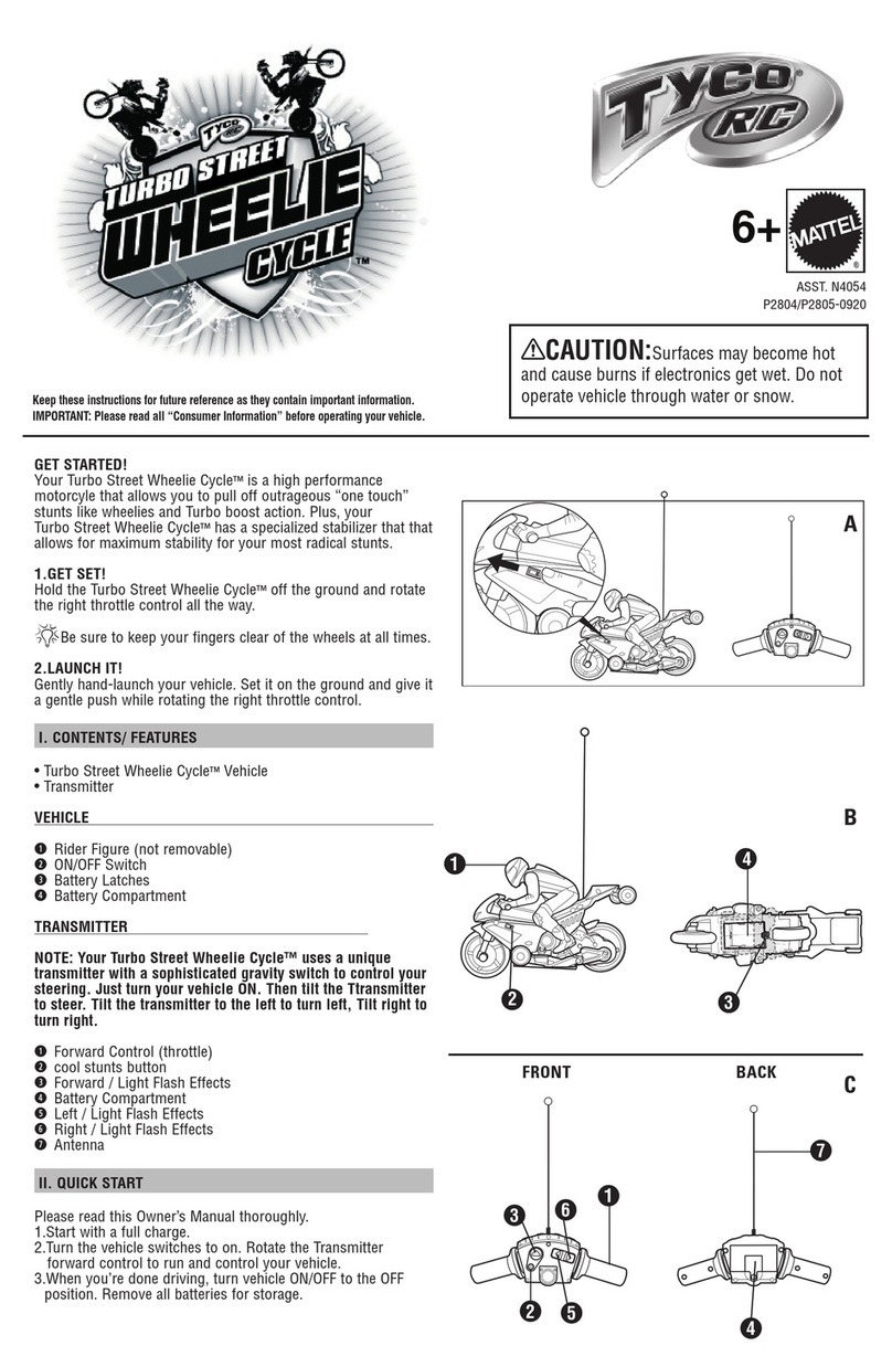 Tyco R/C Turbo Street Wheelie Cycle User manual Tyco R/C Turbo Street Wheelie Cycle User manual