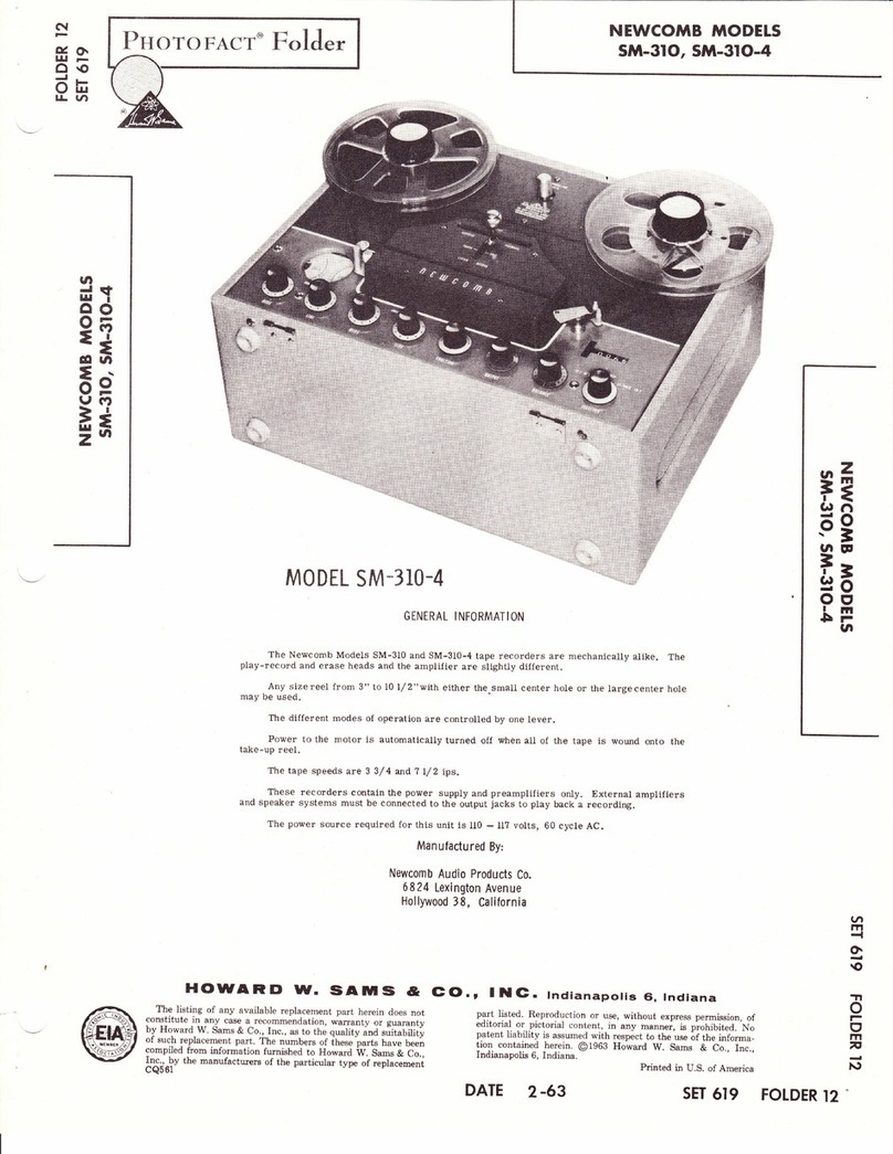 NEWCOMB SM-310-4 Service manual