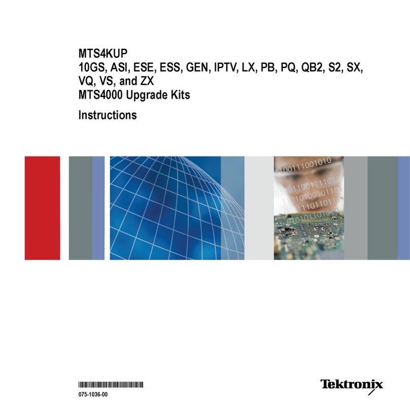 Tektronix MTS4000 MPEG User manual