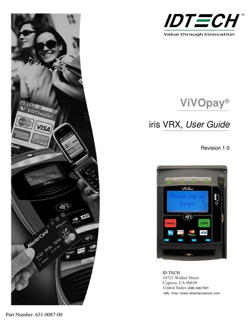 IDTECH ViVOpay Vend 3 User manual