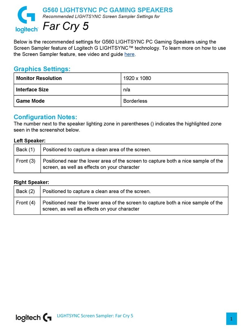 Logitech G560 LIGHTSYNC User manual
