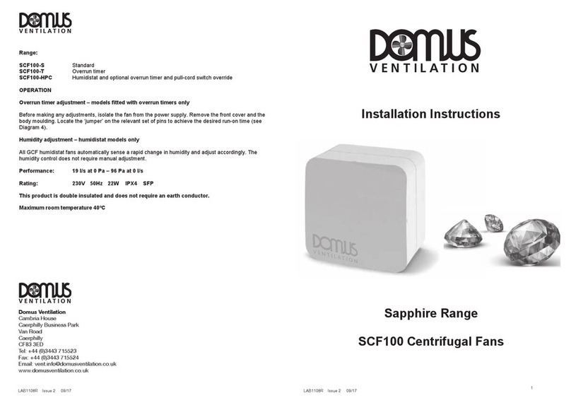 Domus SCF100-S installation instructions