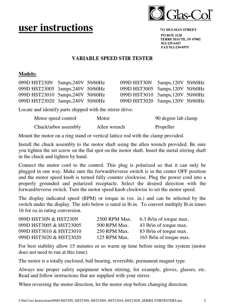 Glas-Col 099D HST230N User instructions