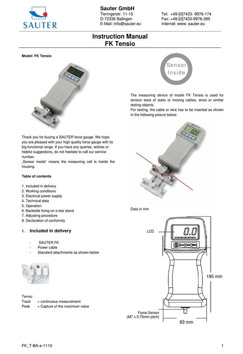 sauter FK Tensio User manual sauter FK Tensio User manual