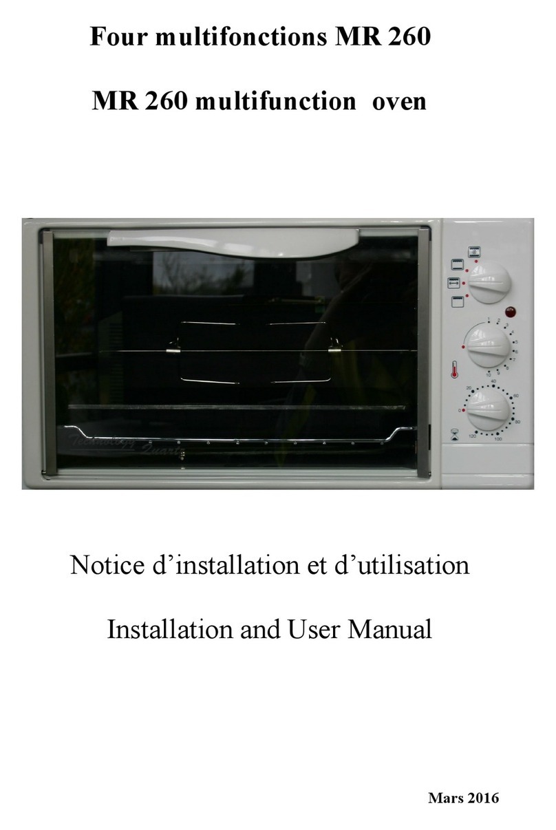 Roller Grill MR260 Installation and user manual Roller Grill MR260 Installation and user manual