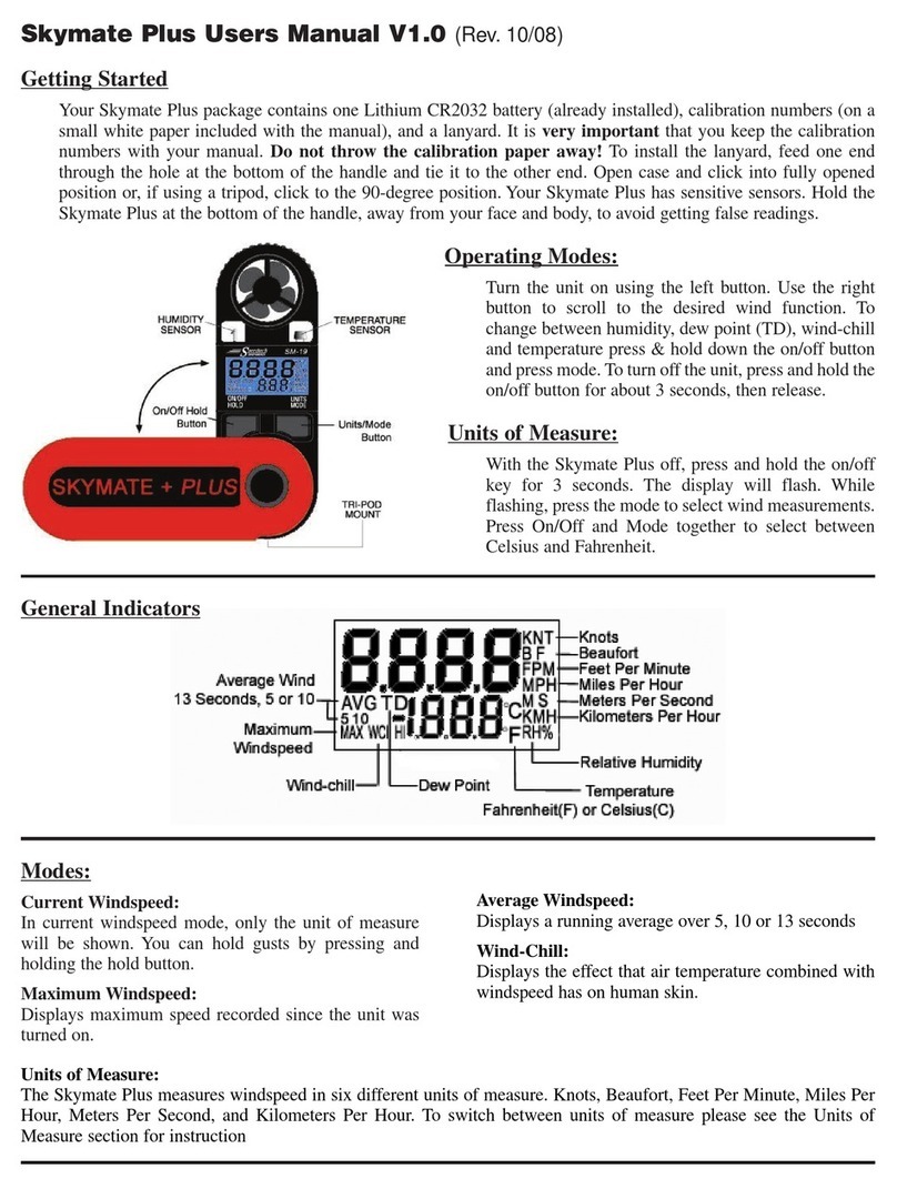 WeatherHawk Skymate Plus SM-19 user manual