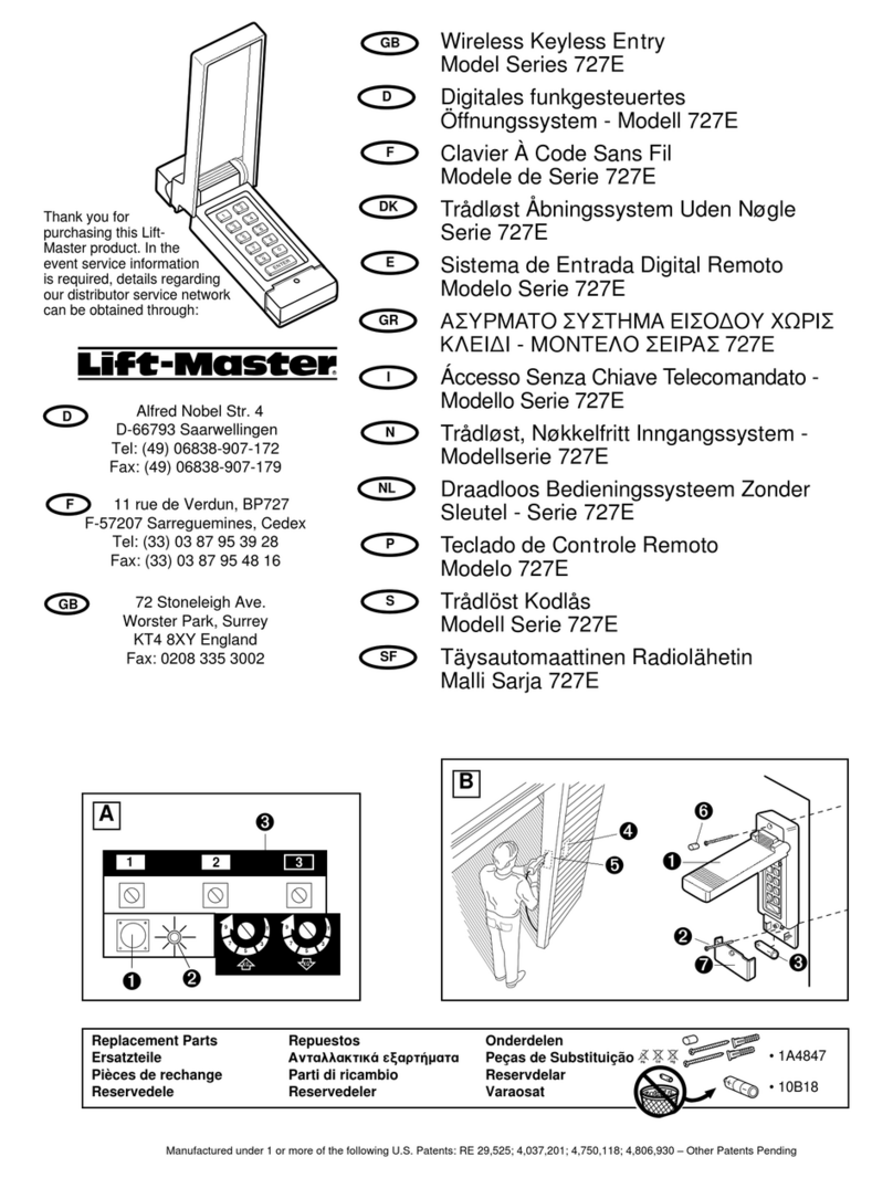 Chamberlain 727E Series User manual