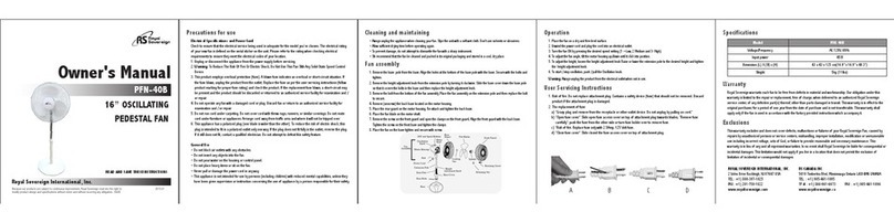 RS PFN-40B owner's manual