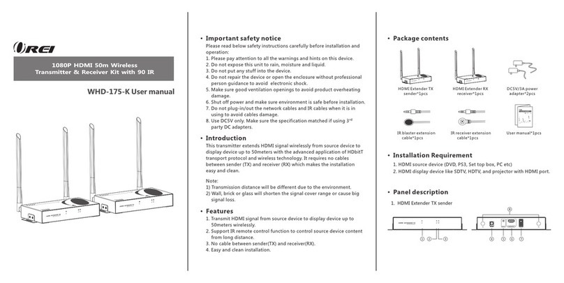 Orei WHD-175-K User manual