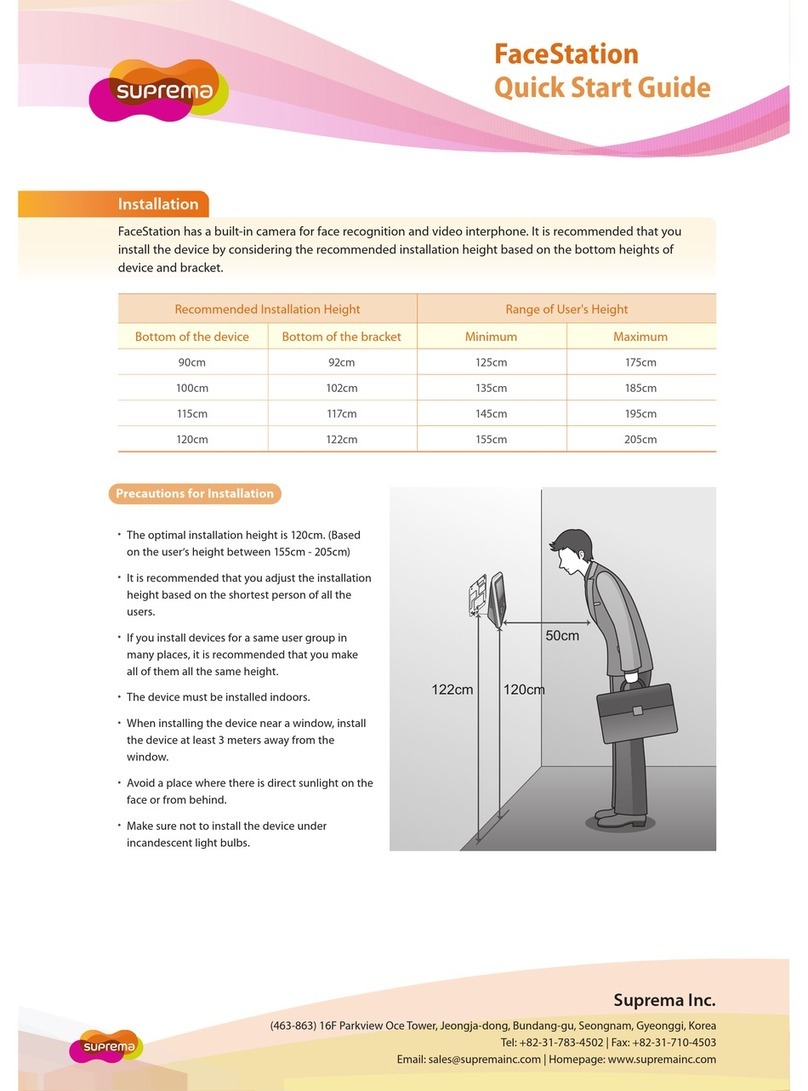 suprema FaceStation User manual