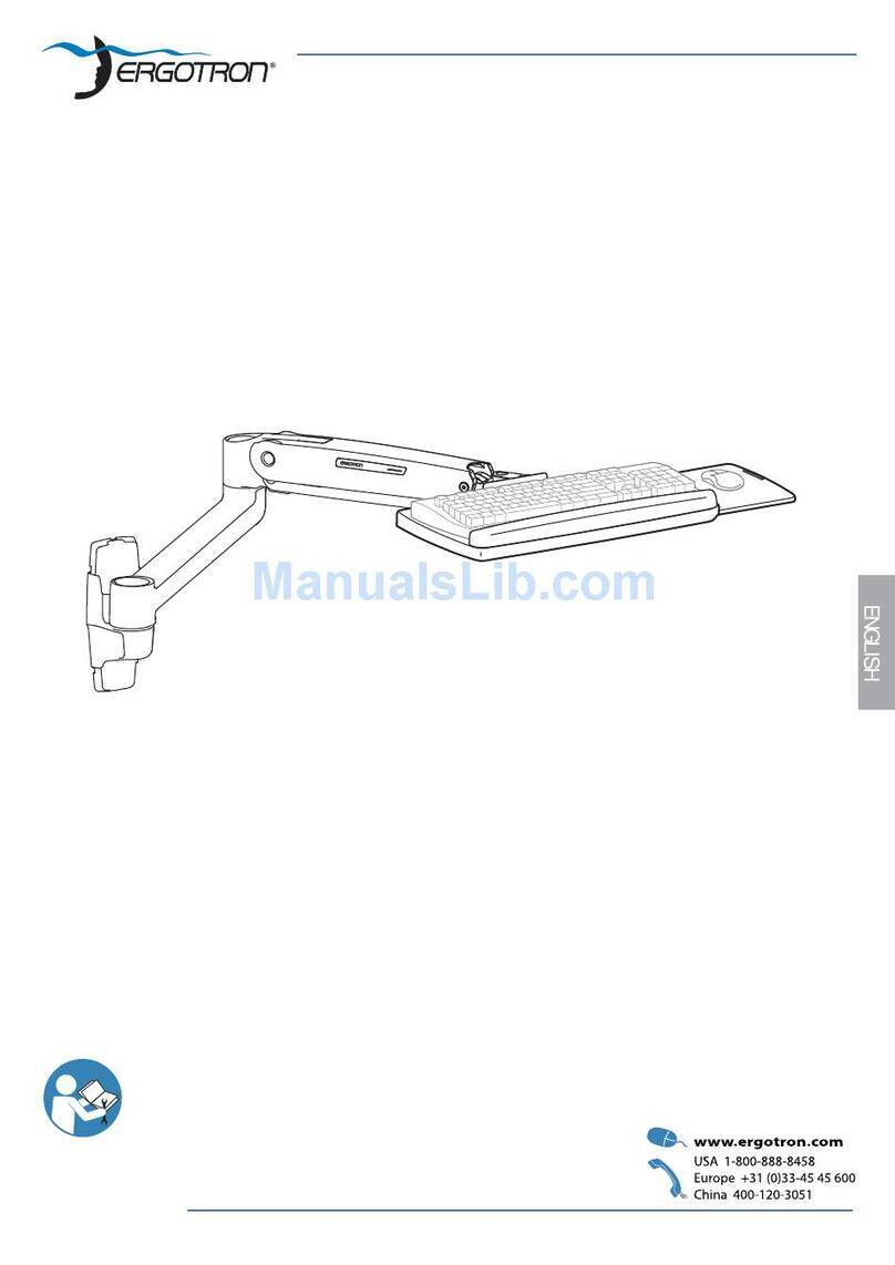 Ergotron LX Sit-Stand Wall Keyboard Arm Assembly instructions