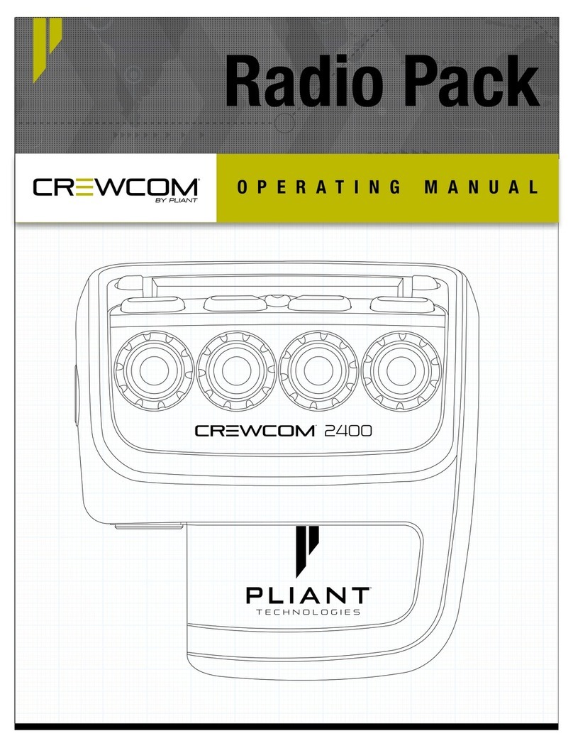 Pliant CrewCom CRP-44-900 User manual