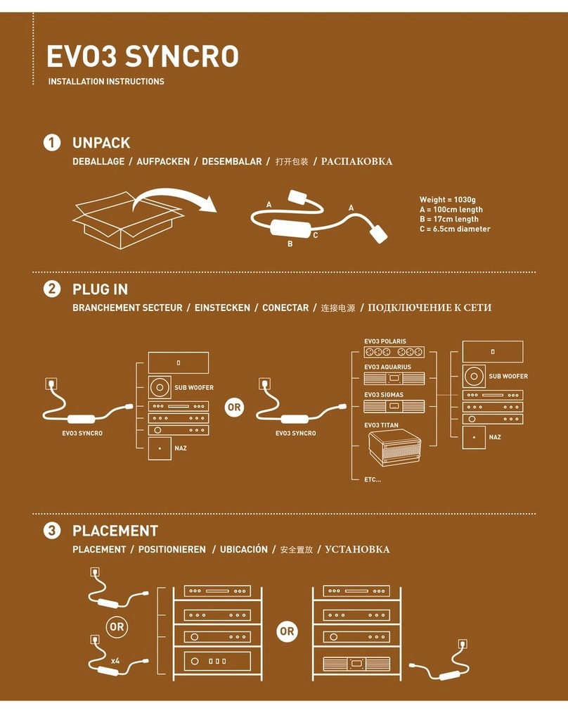Isotek EVO3 Syncro installation instructions