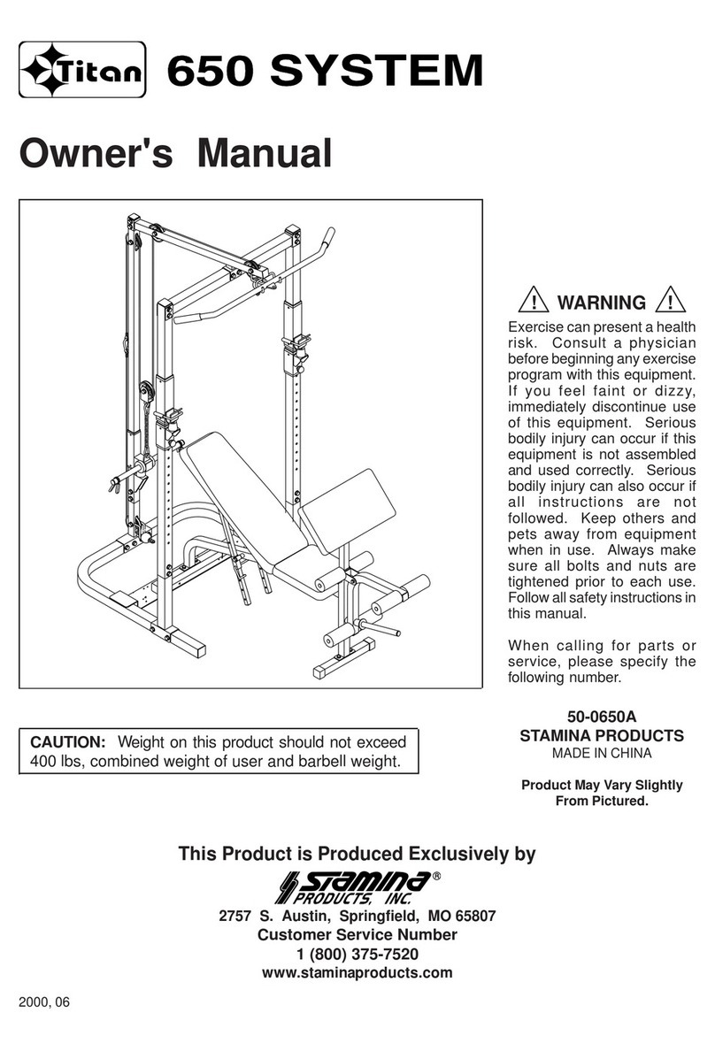 Stamina Titan 650 System owner's manual