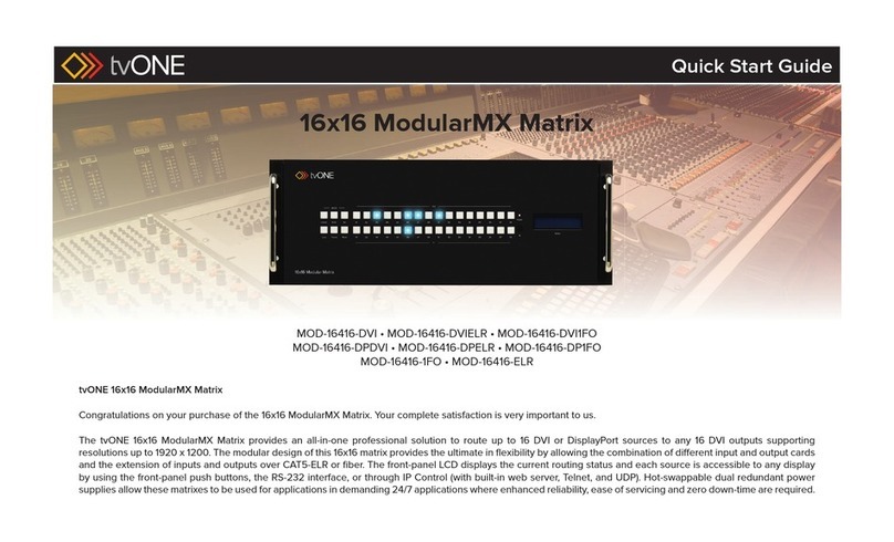 TV One MOD-16416-DVI quick start guide