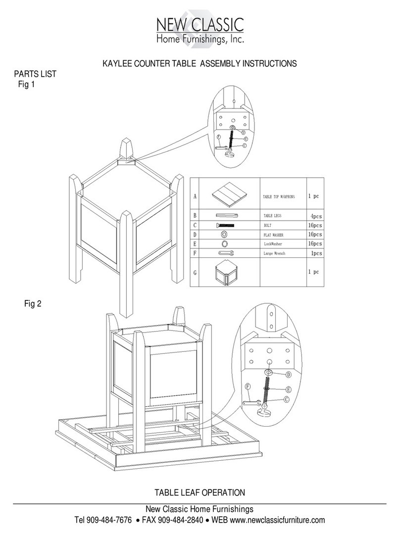 New Classic Home Furnishings KAYLEE COUNTER TABLE User manual New Classic Home Furnishings KAYLEE COUNTER TABLE User manual