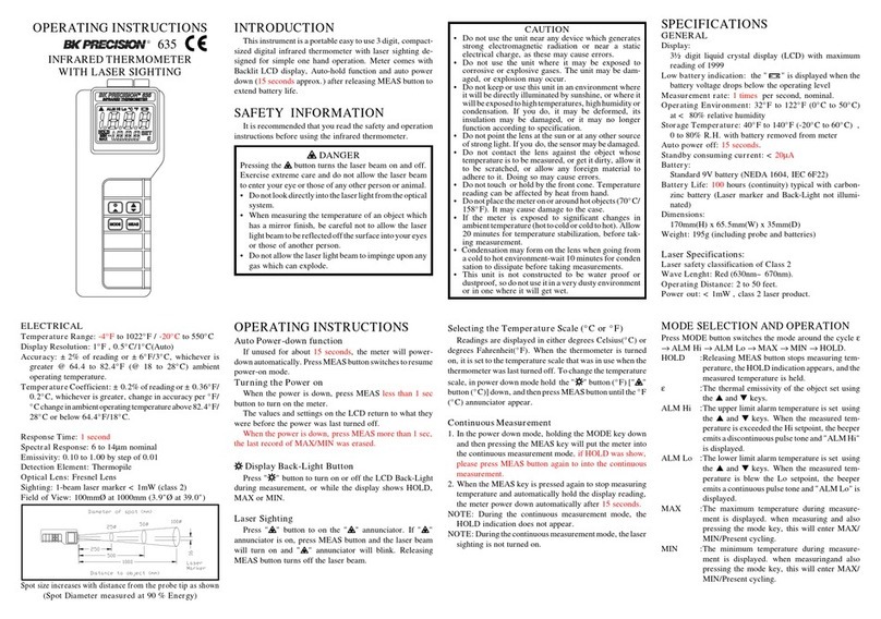 B+K precision 635 operating instructions