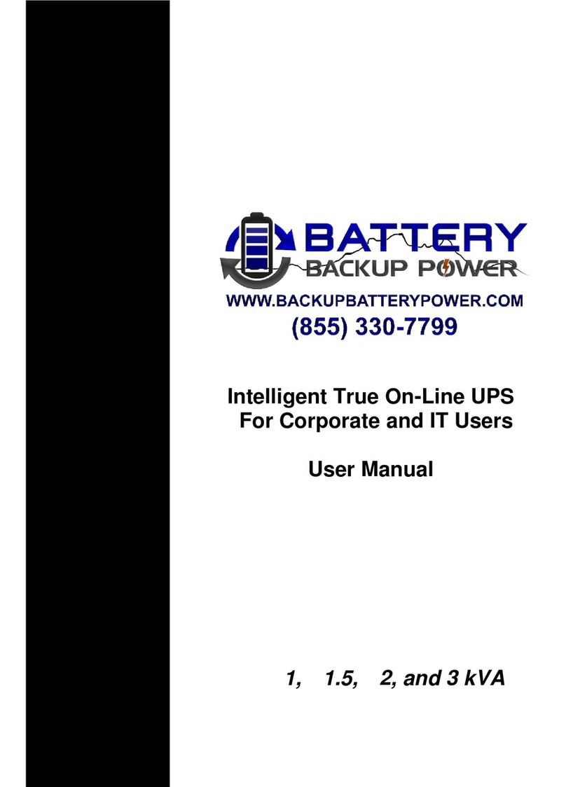 Battery Backup Power BBP-AR-2000-PSW-ONL User manual