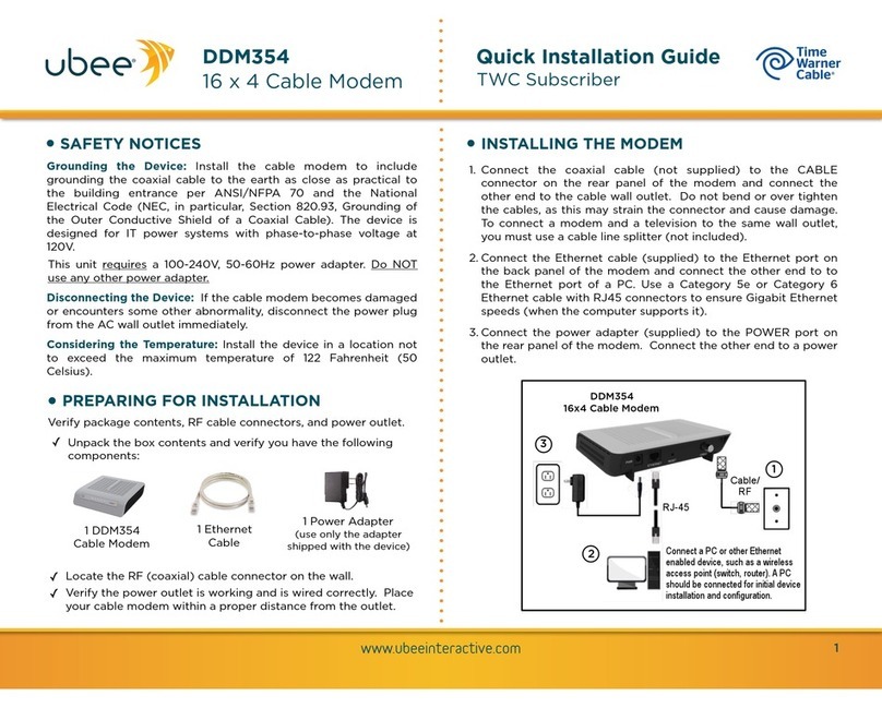 Ubee DDM354 User manual