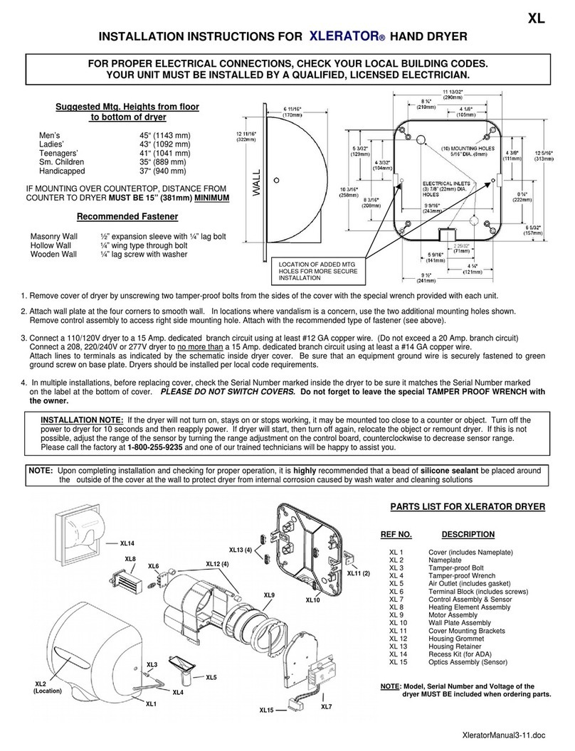 Xlerator XL Installation instructions manual