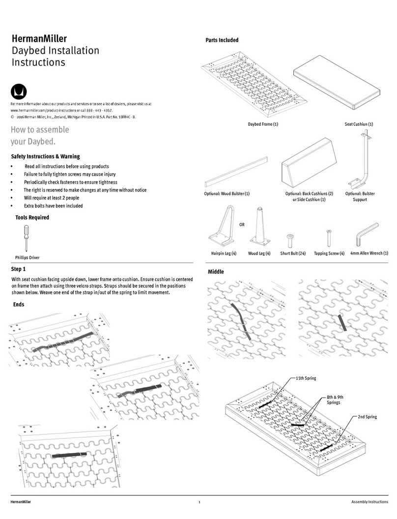 Herman Miller Nelson Daybed User manual Herman Miller Nelson Daybed User manual