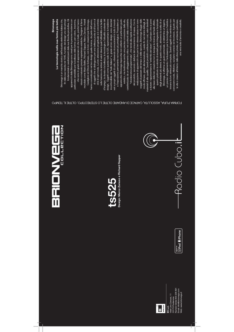 Brionvega RADIOCUBO.IT TS525 User manual