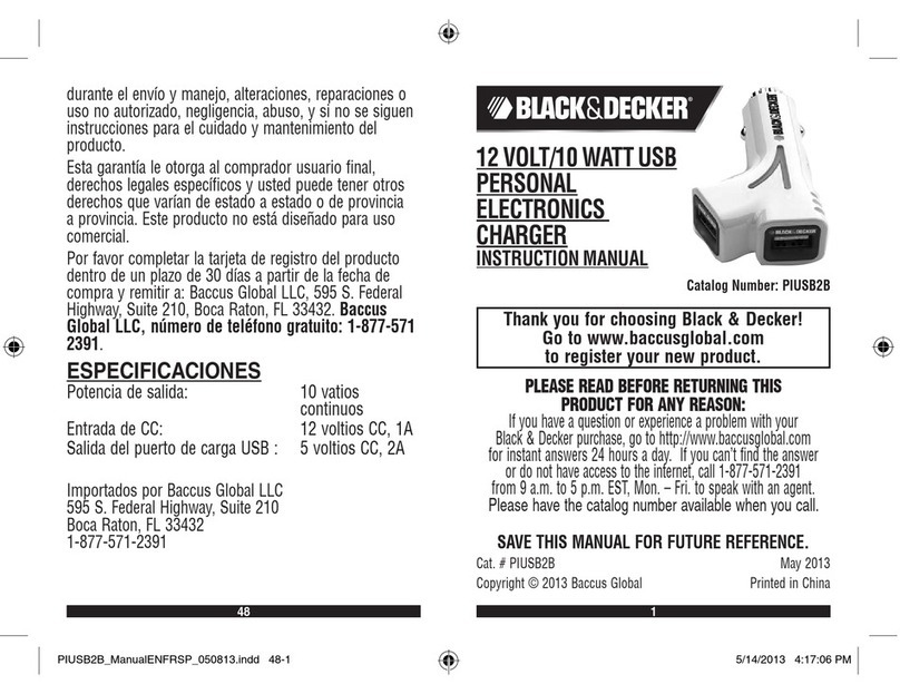 Black & Decker PIUSB2B User manual